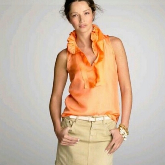 J. Crew Tops - J crew silk pleated ruffle blouse 😍 J. Crew Tops - J crew silk pleated ruffle blouse 😍